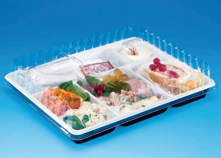 Couvercle pour plateau repas 5 compartiments